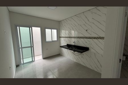 Sala - Cozinha de apartamento para alugar com 1 quarto, 30m² em Parque Novo Oratório, Santo André