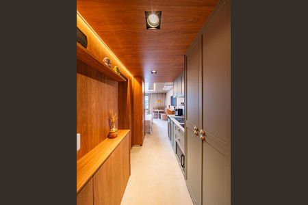 Cozinha de apartamento para alugar com 1 quarto, 27m² em Vila Clementino, São Paulo