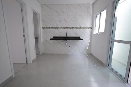 Sala / Cozinha de apartamento para alugar com 1 quarto, 30m² em Parque Novo Oratório, Santo André