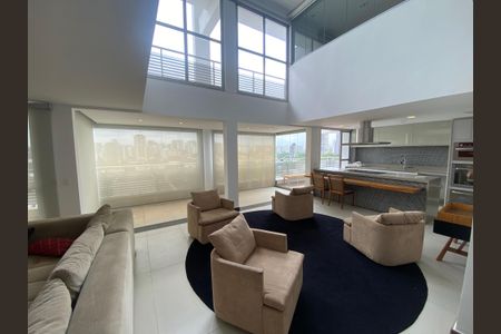 Sala 1 de apartamento para alugar com 1 quarto, 163m² em Brooklin Novo, São Paulo