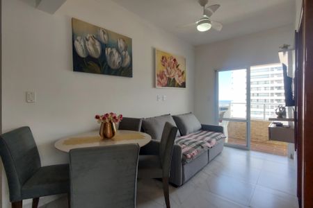 Sala de apartamento para alugar com 1 quarto, 42m² em Balneario Flórida, Praia Grande