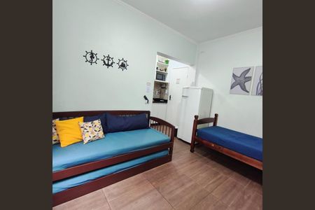 Sala/Quarto de apartamento para alugar com 1 quarto, 21m² em Cidade Ocian, Praia Grande