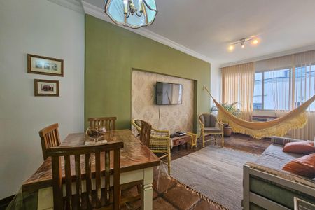 Sala de apartamento para alugar com 1 quarto, 48m² em Jardim Virginia, Guarujá