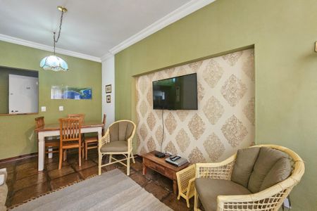 sala de apartamento para alugar com 1 quarto, 48m² em Jardim Virginia, Guarujá