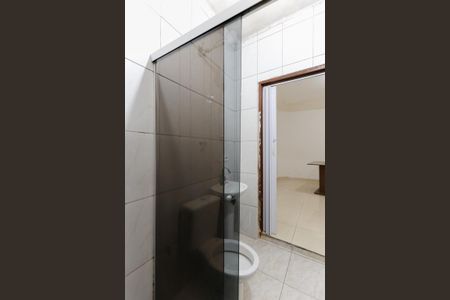 Banheiro da suíte de apartamento para alugar com 1 quarto, 30m² em Jardim Cecy, São Paulo