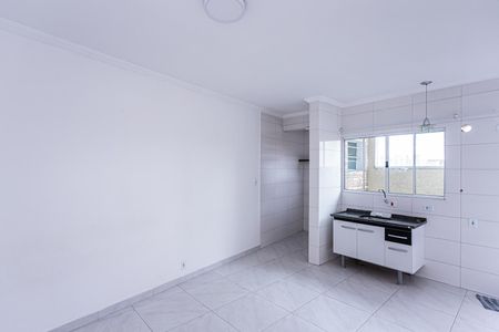Sala, cozinha e área de serviço de apartamento para alugar com 1 quarto, 26m² em Vila dos Remedios, São Paulo