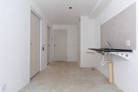 Sala, Cozinha e area de serviço de apartamento para alugar com 1 quarto, 28m² em Jardim America da Penha, São Paulo