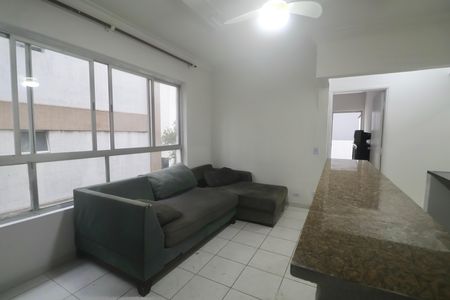 Sala de apartamento para alugar com 1 quarto, 40m² em Vila Julia, Guarujá