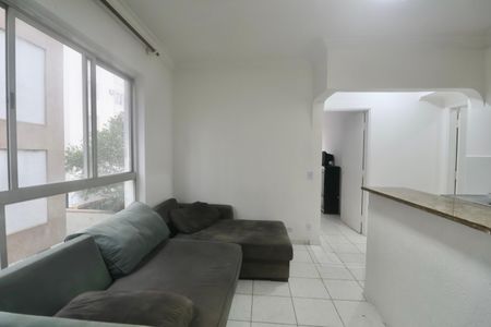 Sala de apartamento para alugar com 1 quarto, 40m² em Vila Julia, Guarujá