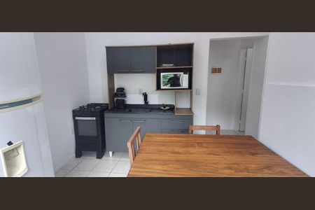 Cozinha de apartamento para alugar com 1 quarto, 29m² em Campeche Central, Florianópolis