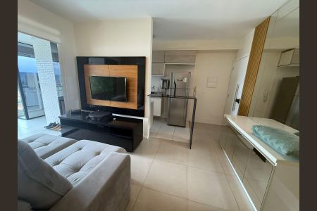 Sala de apartamento para alugar com 1 quarto, 49m² em Ponta da Praia, Santos
