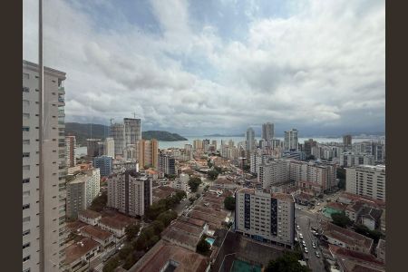 Vista da varanda de apartamento para alugar com 1 quarto, 49m² em Ponta da Praia, Santos