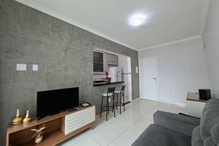Sala de apartamento para alugar com 1 quarto, 47m² em Vila Caiçara, Praia Grande