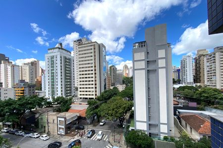 Vista da Varanda da Sala de apartamento para alugar com 1 quarto, 49m² em Savassi, Belo Horizonte
