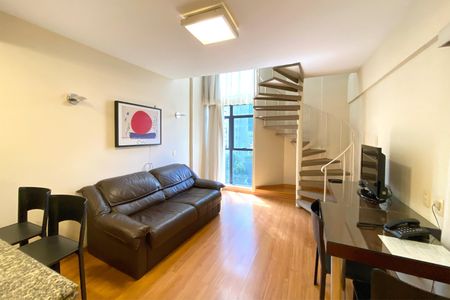 Sala de apartamento para alugar com 1 quarto, 49m² em Savassi, Belo Horizonte