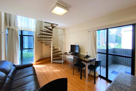 Sala de apartamento para alugar com 1 quarto, 49m² em Savassi, Belo Horizonte